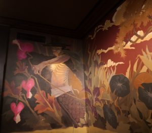 Interior painting for Korean inspired bbq restaurant, 2019, 10x3m, wallpaint