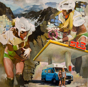 get-away-from-the live-feed, oilackryl on canvas, 120x135cm, 2011