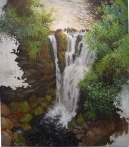 rip-in-time-Waterfall, oil on canvas, 60x-80cm, 2014